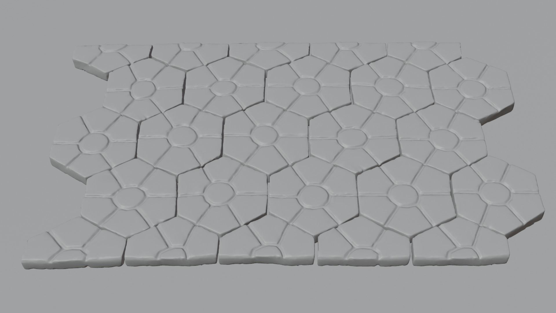 Stone tile pavement 3D model_5