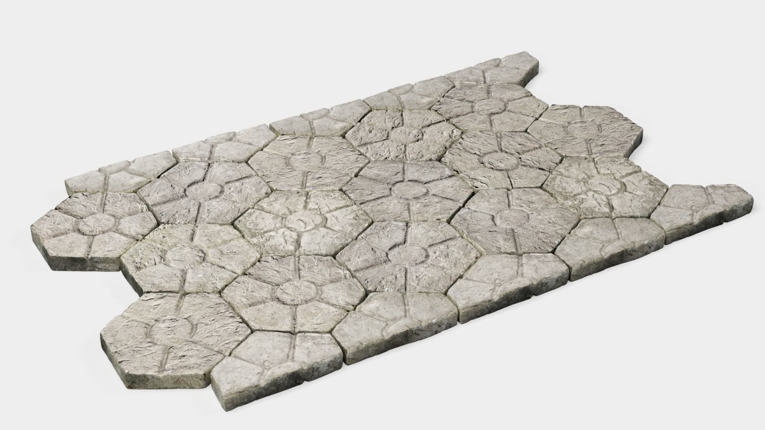 Stone tile pavement 3D model_18