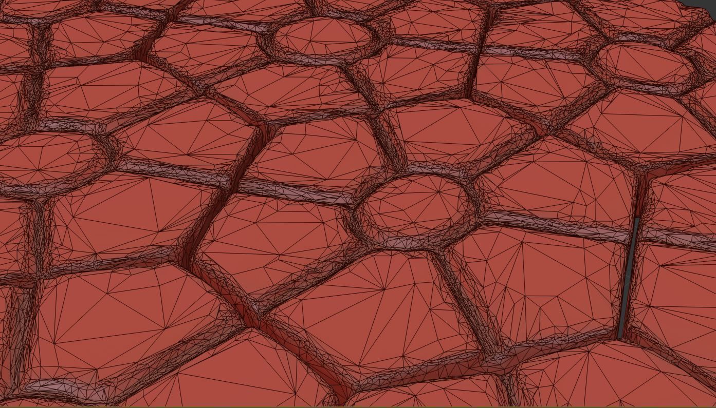 Stone tile pavement 3D model_8