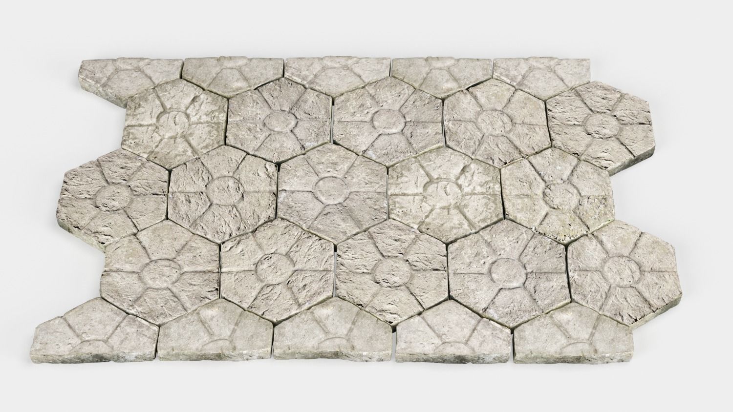 Stone tile pavement 3D model_16
