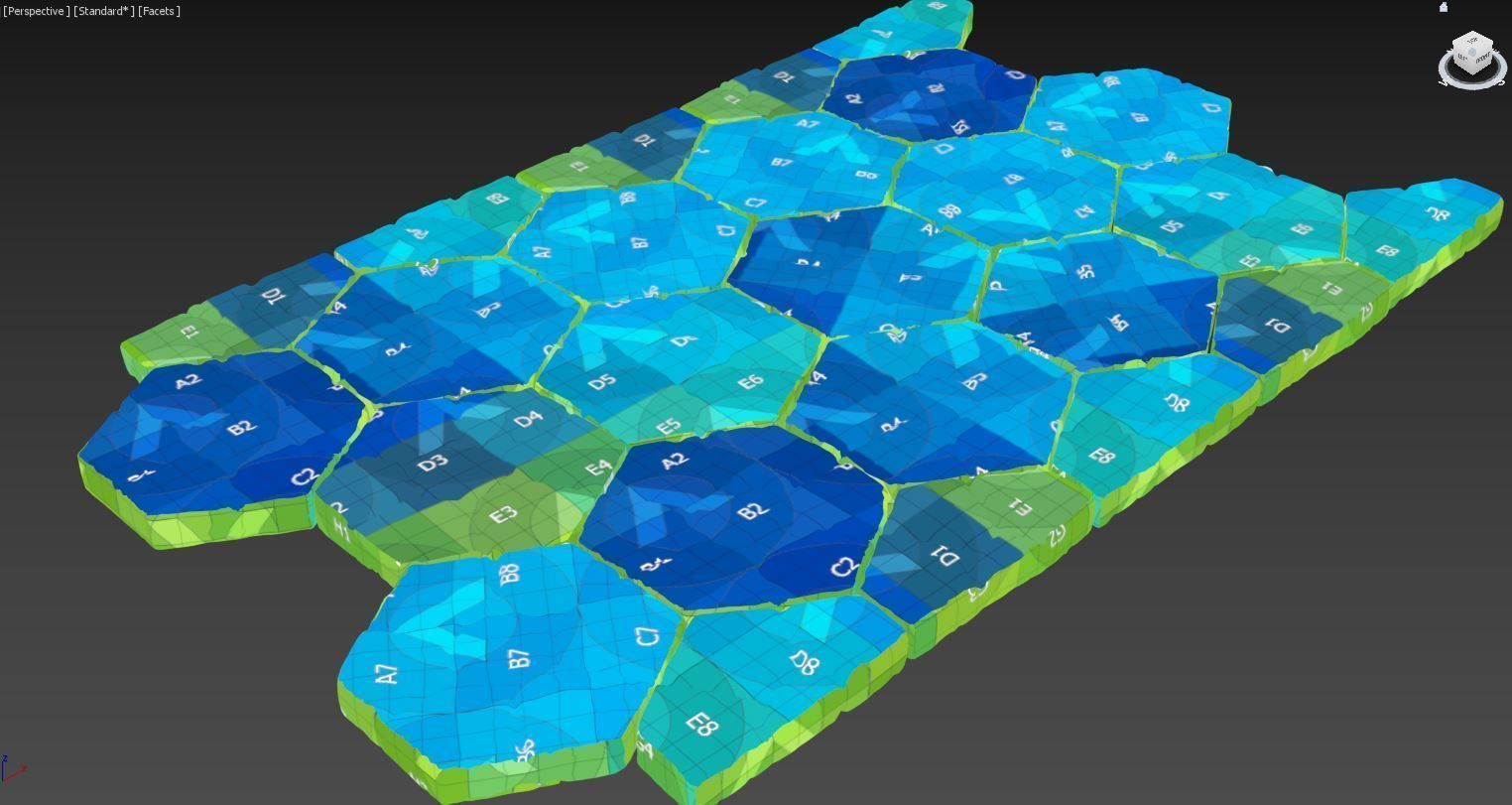 Stone tile pavement 3D model_10