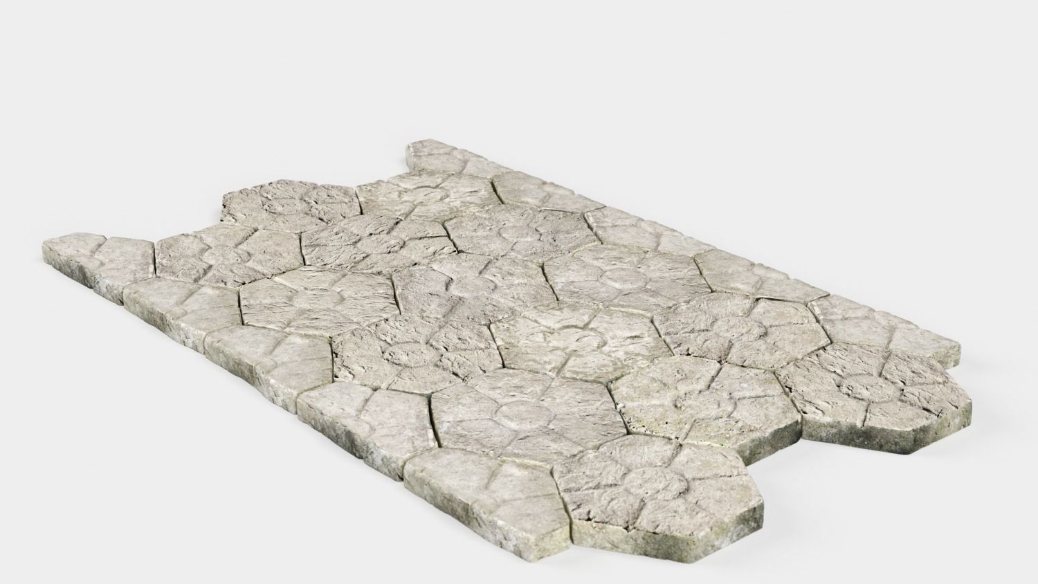 Stone tile pavement 3D model_17