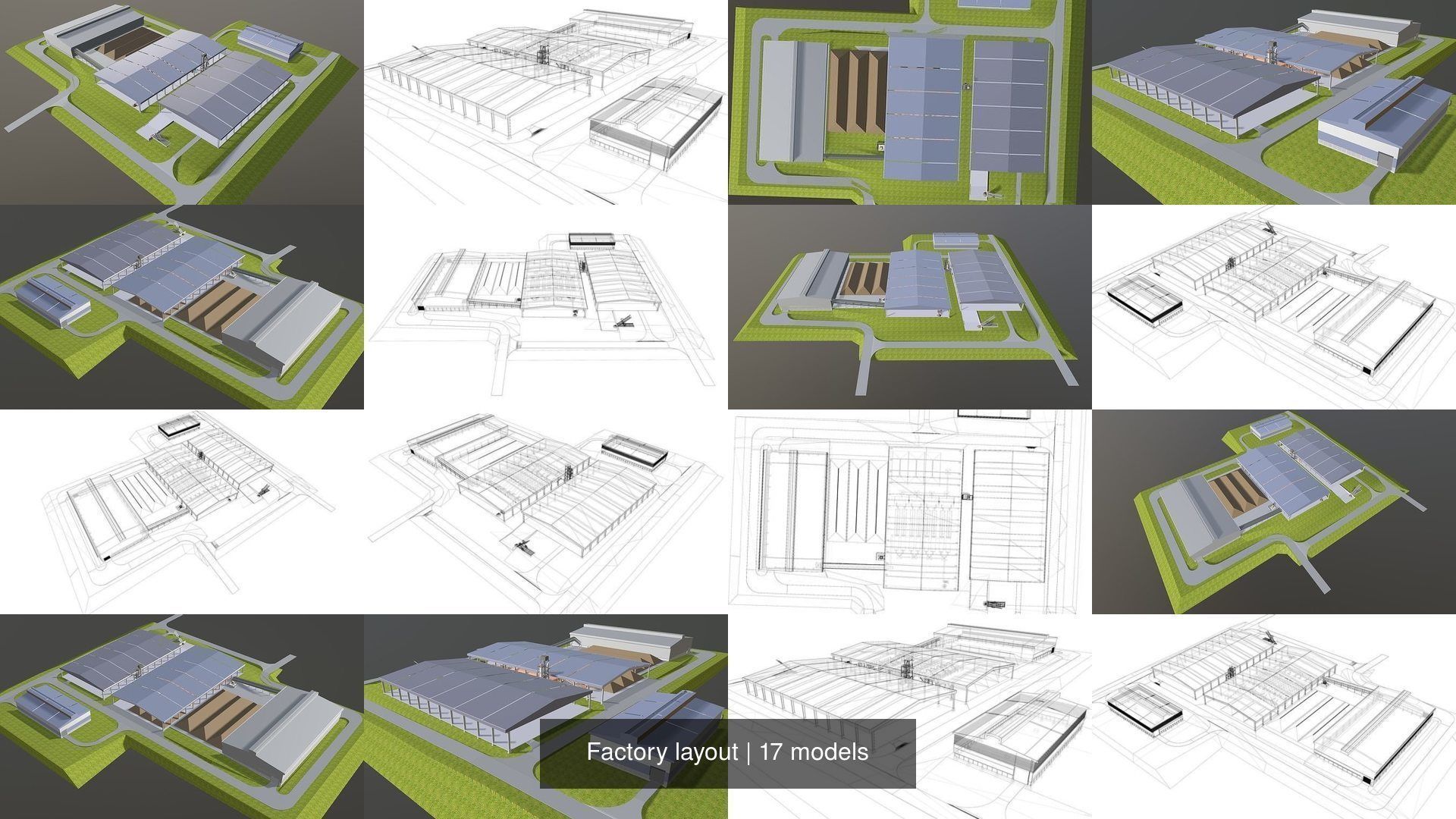 Factory layout 3D Model Collection_7