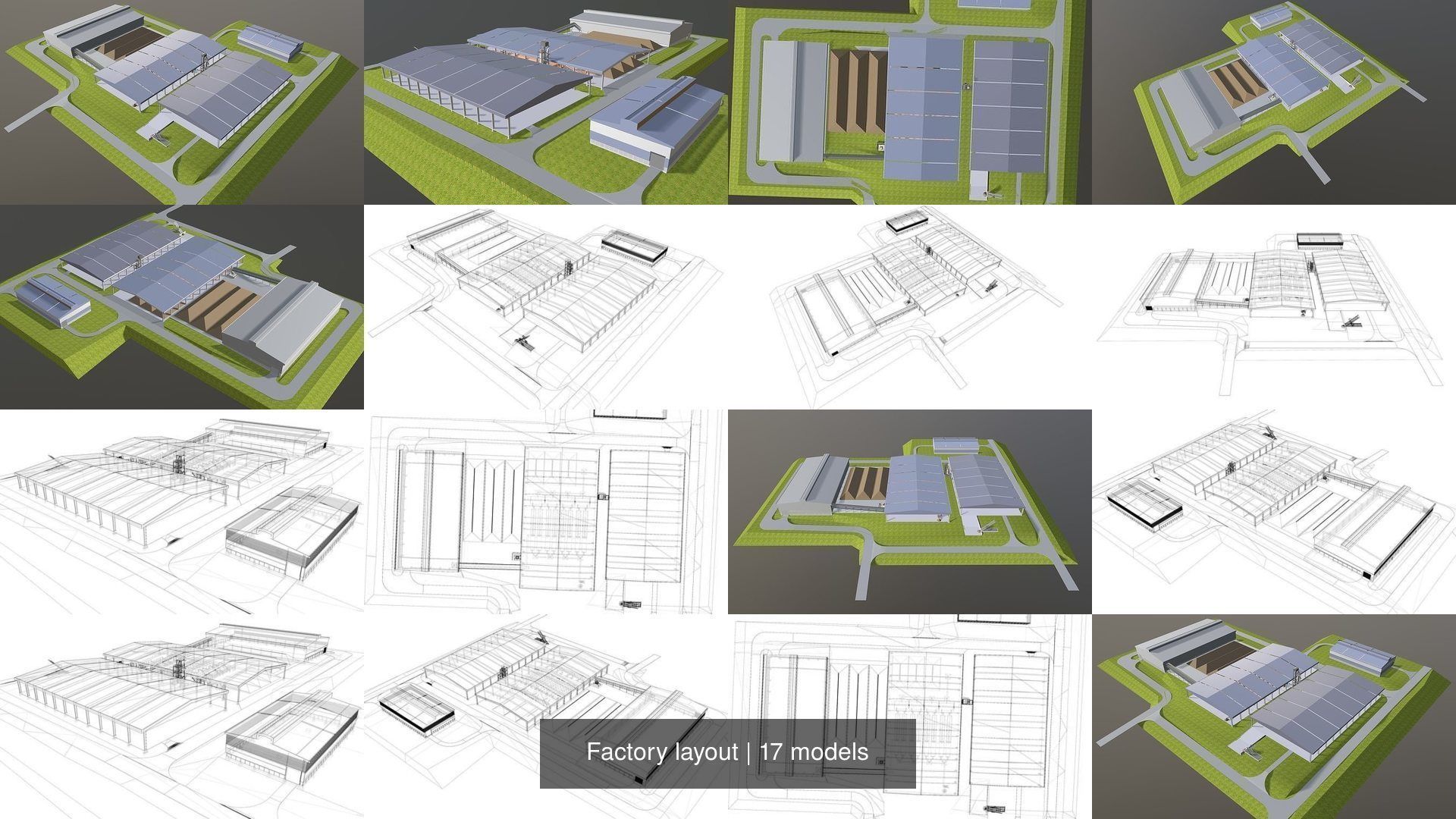 Factory layout 3D Model Collection_6