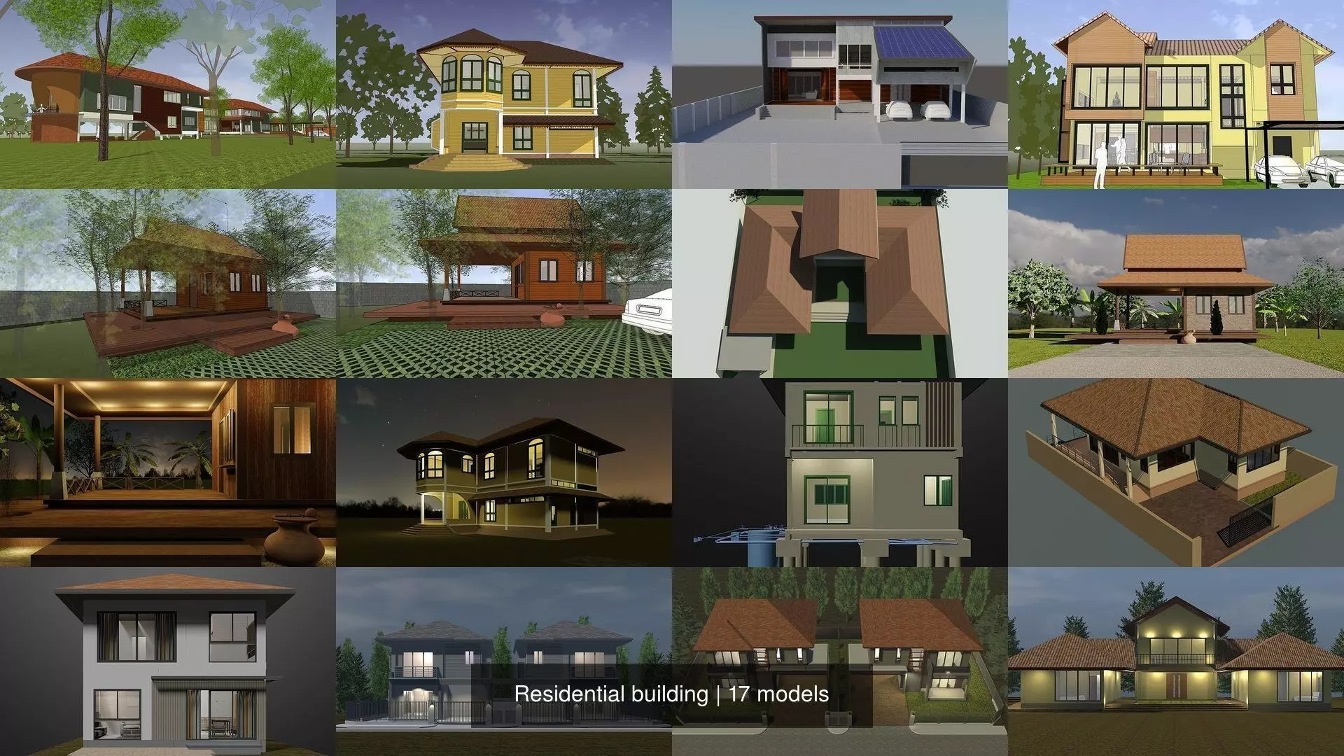 Residential building 3D Model Collection_0