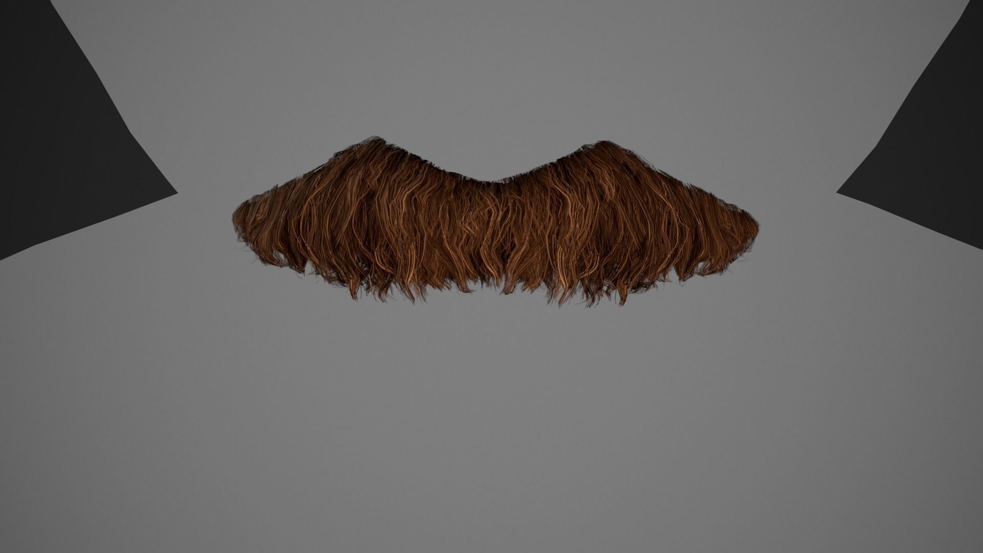 Facial Hair Cards Style 5 - Mustache Low-poly 3D model_13