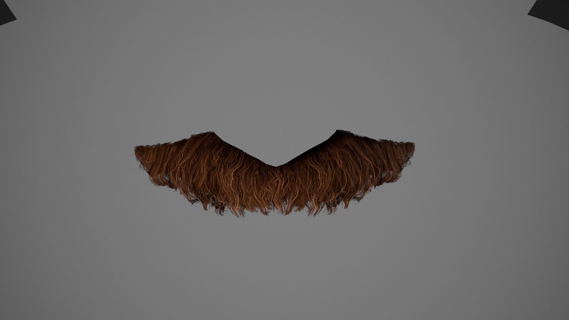 Facial Hair Cards Style 5 - Mustache Low-poly 3D model_7