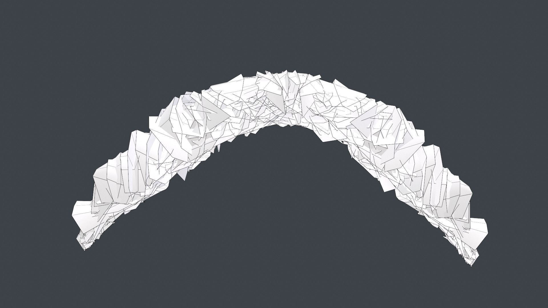 Facial Hair Cards Style 5 - Mustache Low-poly 3D model_23