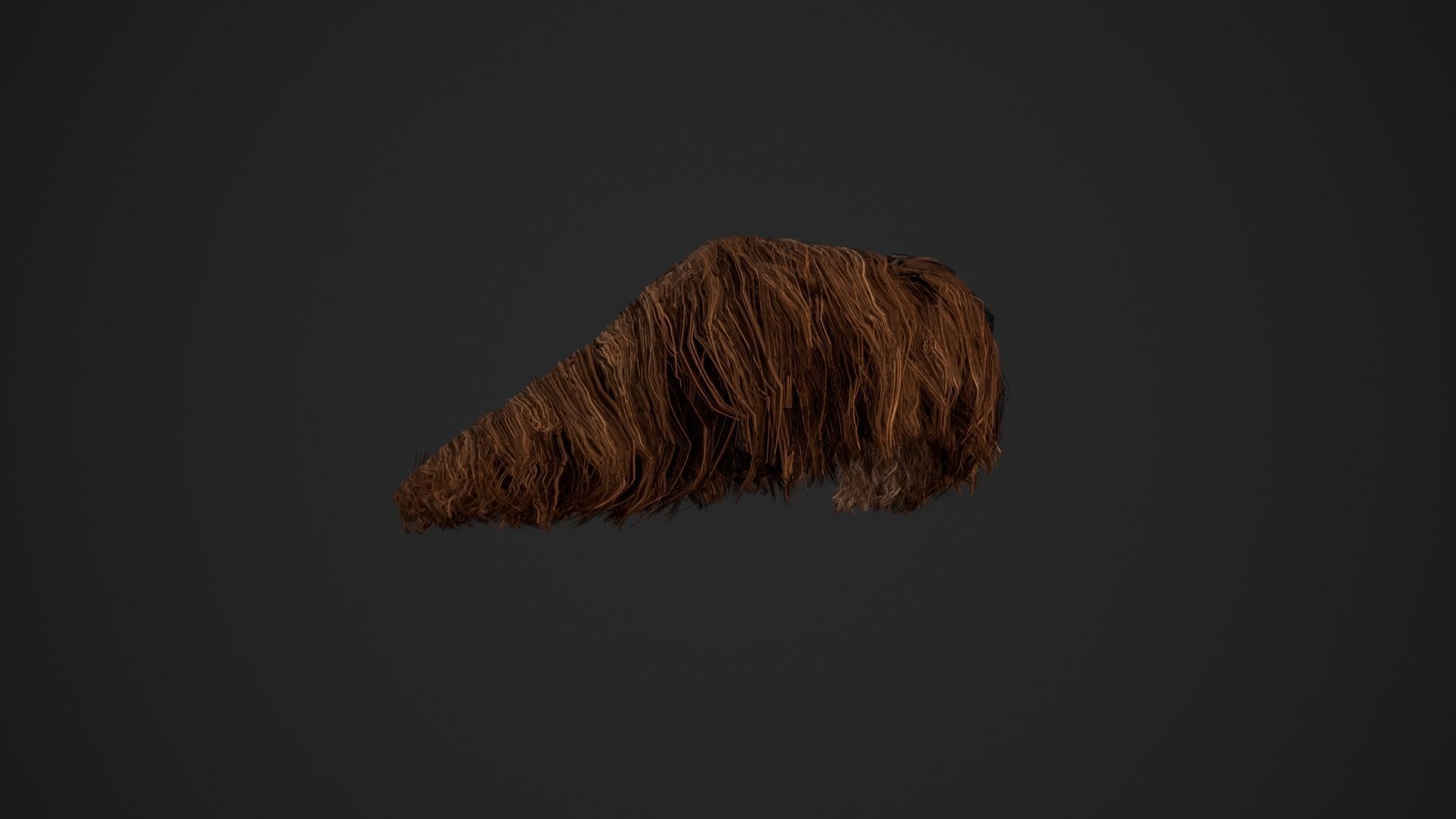 Facial Hair Cards Style 5 - Mustache Low-poly 3D model_15