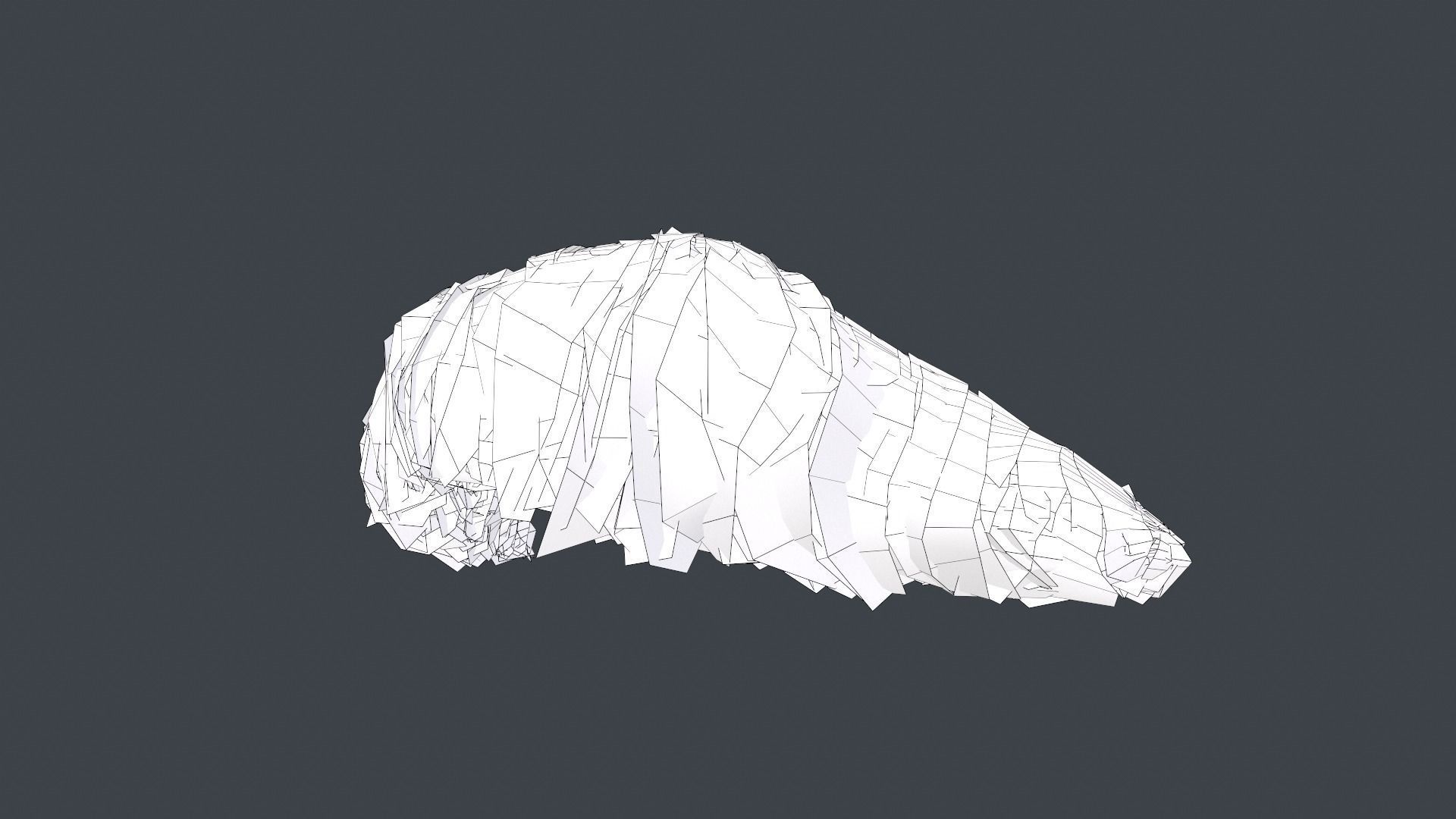 Facial Hair Cards Style 5 - Mustache Low-poly 3D model_22