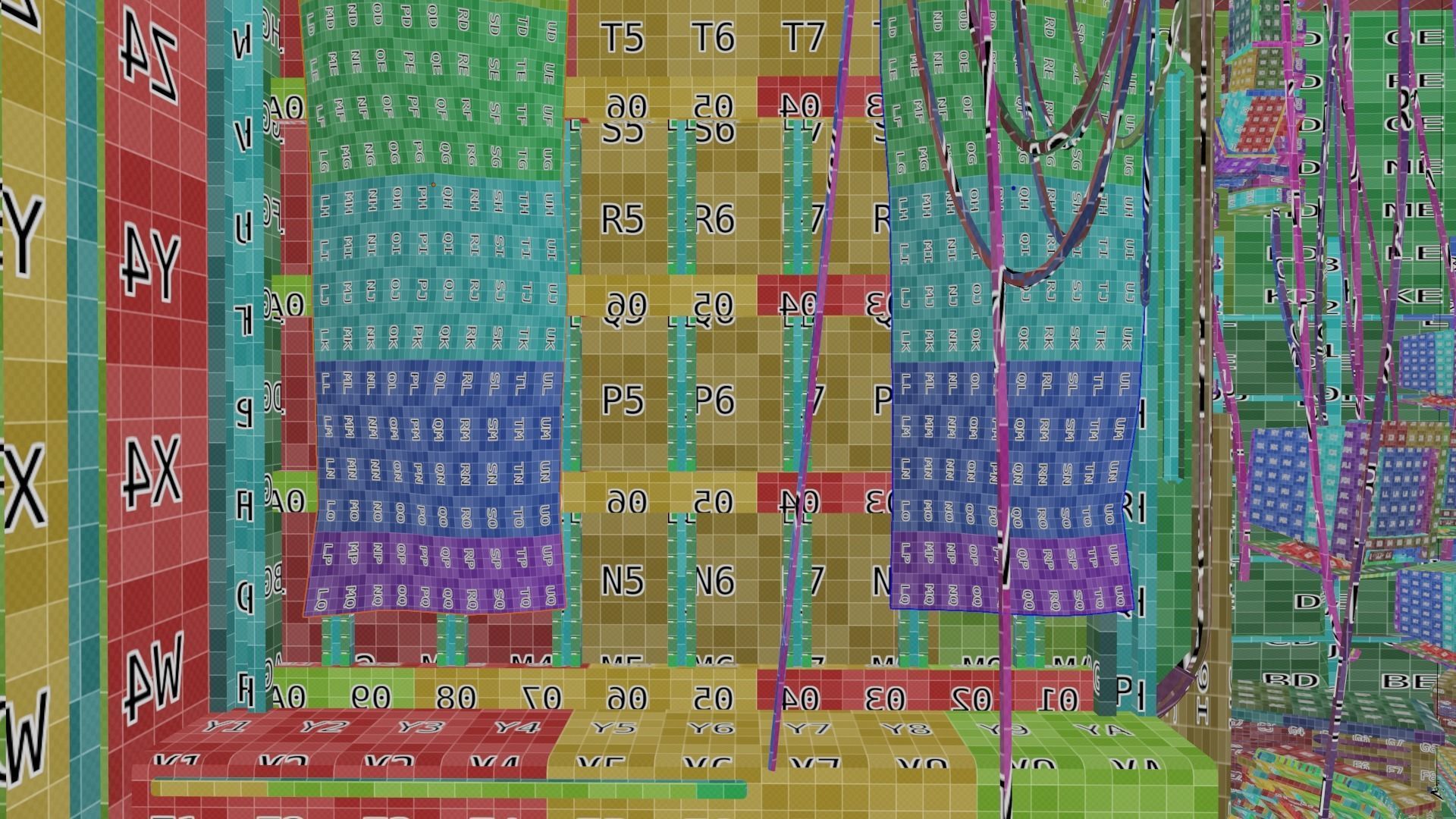 3d lowpoly Cyberpunk style dystopic computer room Low-poly 3D model_13