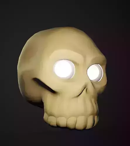 Stylized skull base mesh
