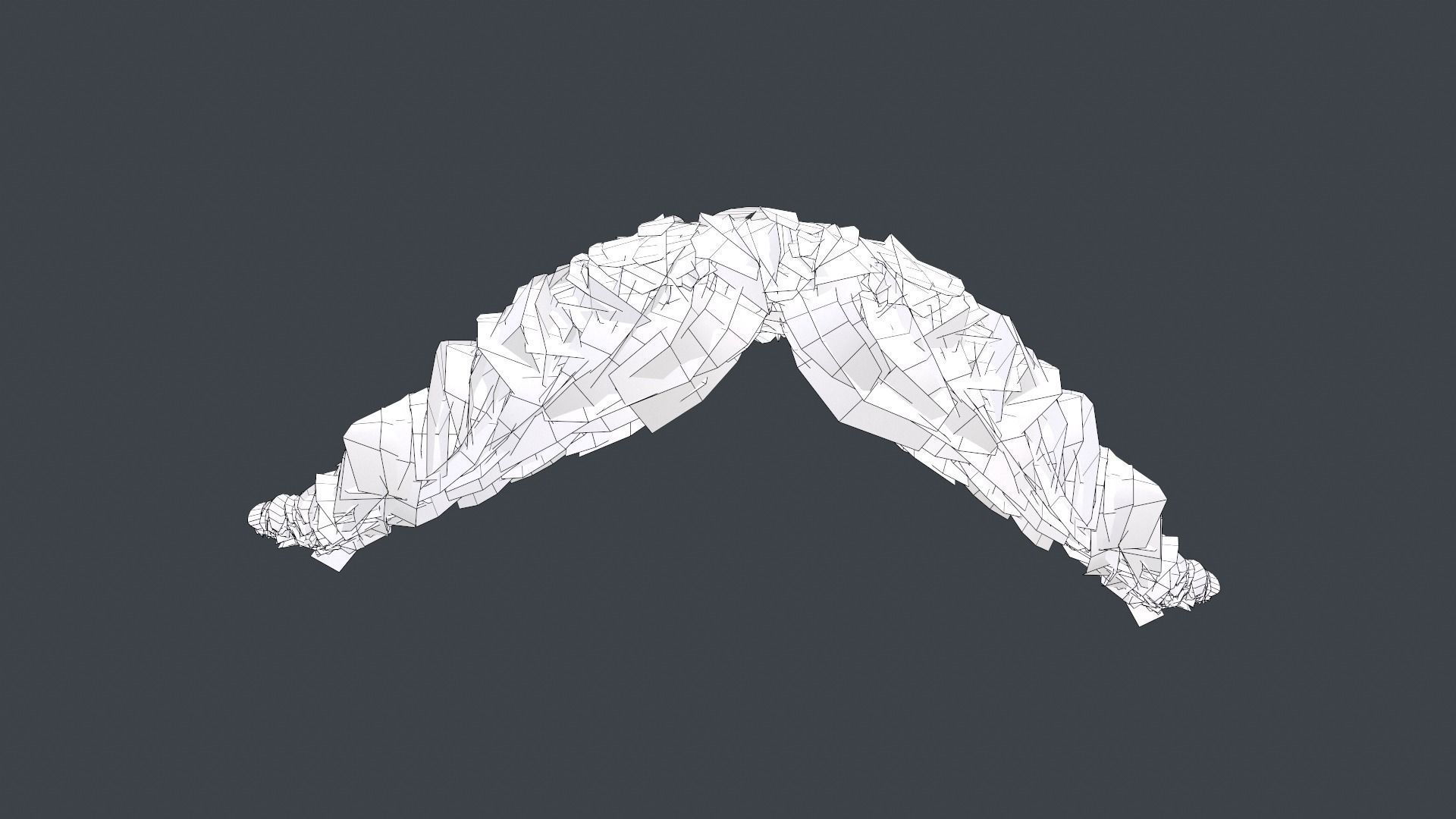 Facial Hair Cards Style 6 - Hungarian Mustache Low-poly 3D model_27