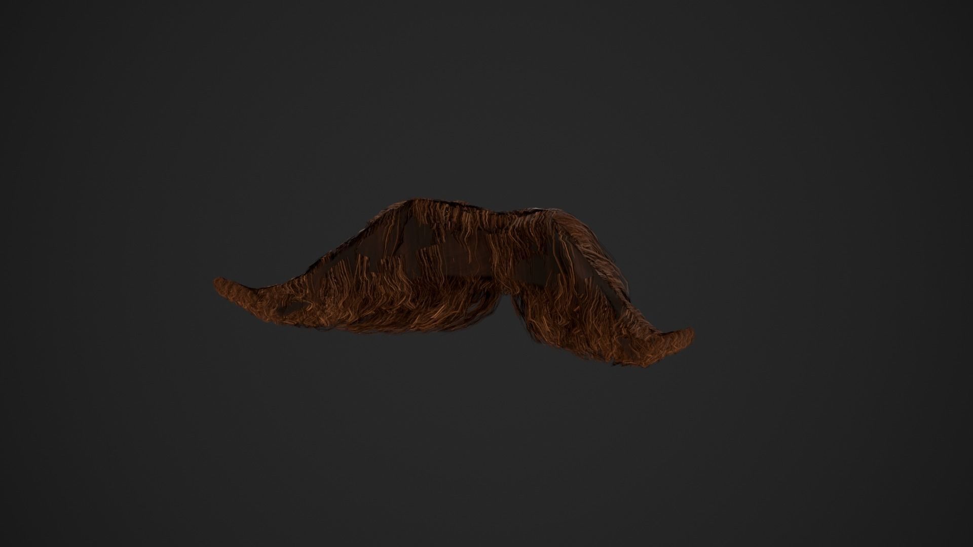 Facial Hair Cards Style 6 - Hungarian Mustache Low-poly 3D model_19