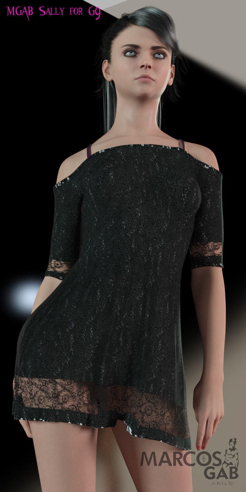 MGAB Sally for Genesis 9 3D model_11