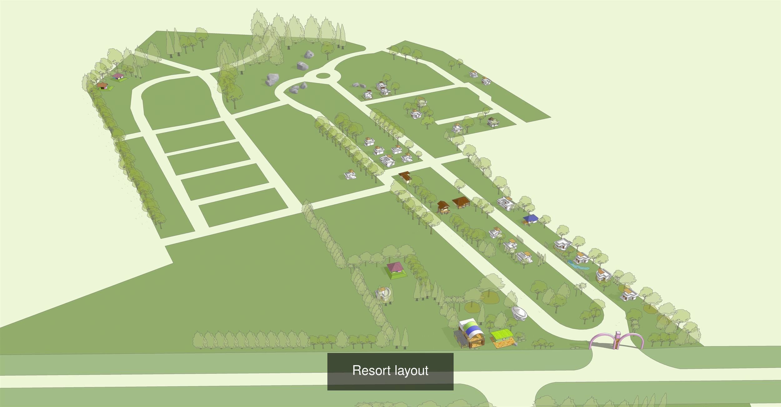 Hotel and resort 3D Model Collection_8