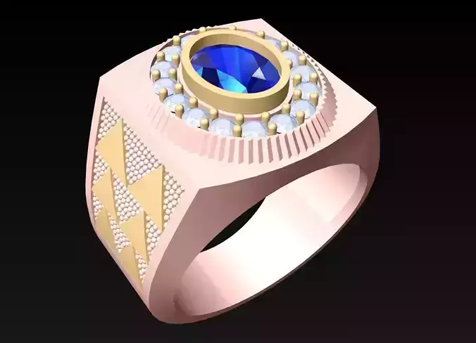 Oval stone ring - Mens Rings - N3890