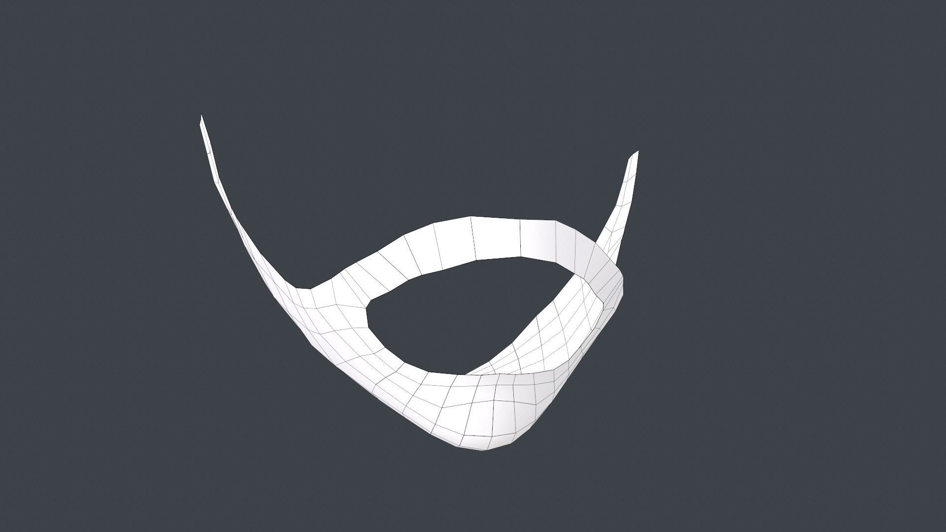 Facial Hair Cards Style 7 - Full Curly Beard Low-poly 3D model_25