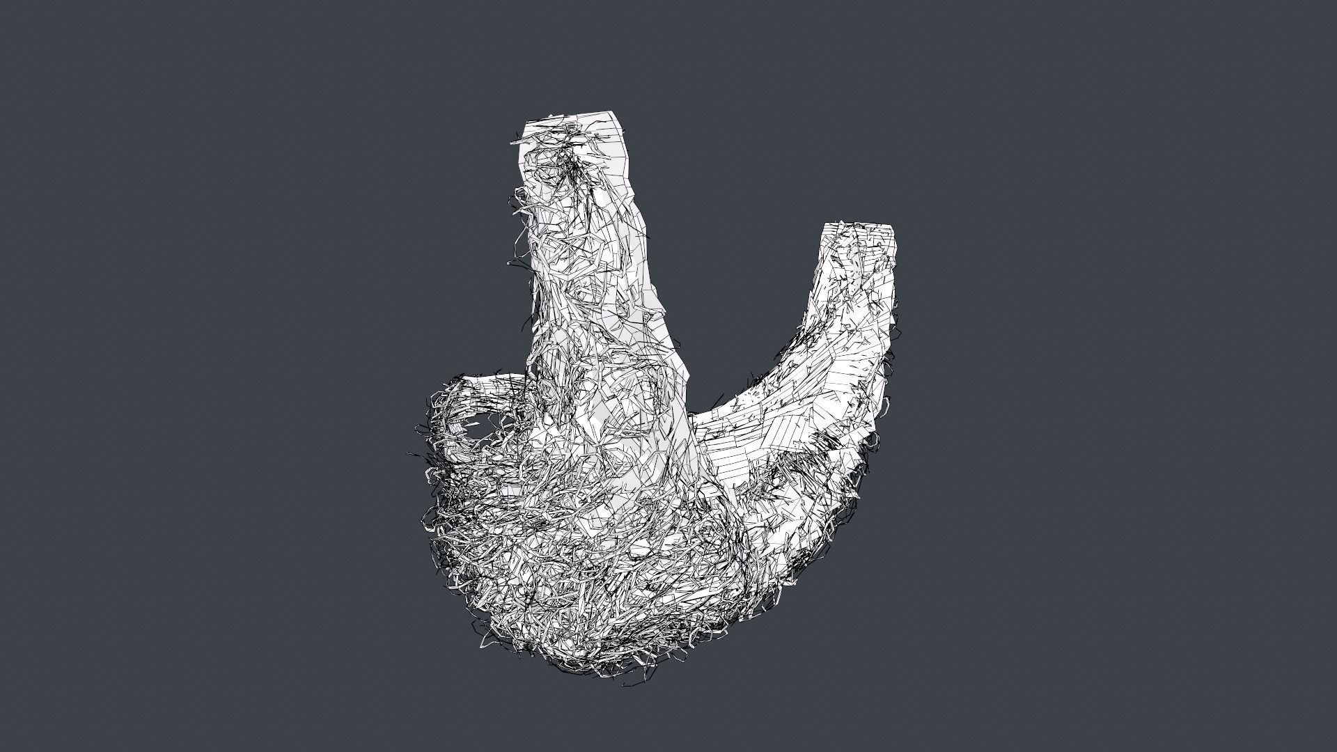 Facial Hair Cards Style 7 - Full Curly Beard Low-poly 3D model_23