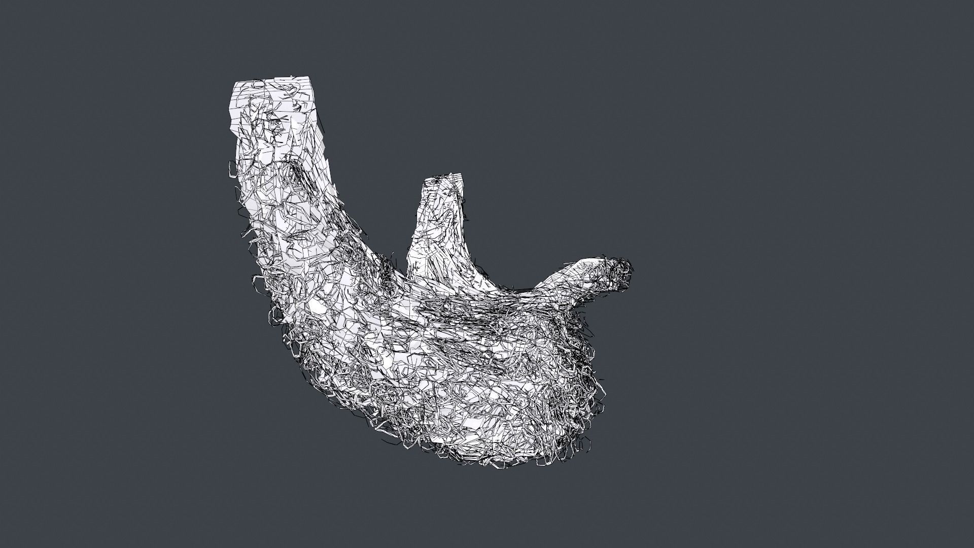 Facial Hair Cards Style 7 - Full Curly Beard Low-poly 3D model_21