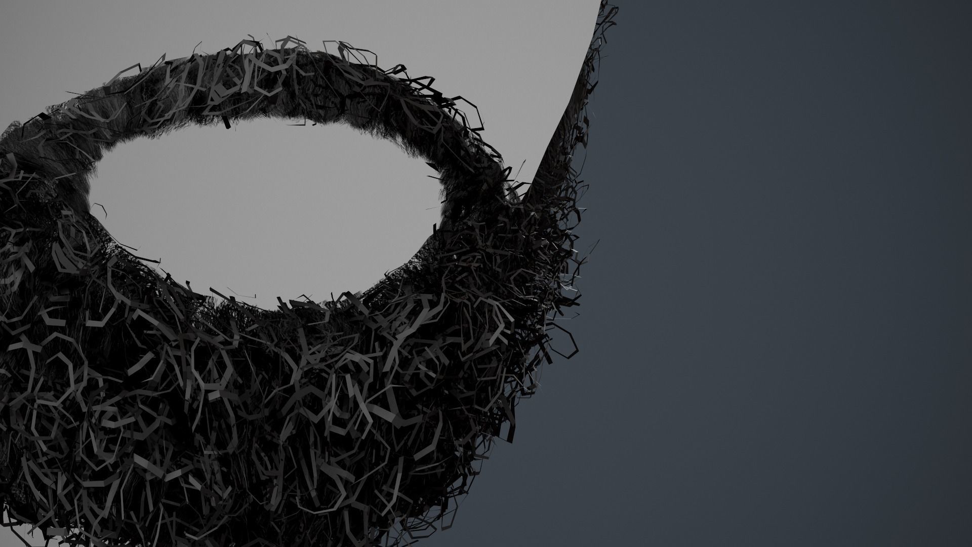 Facial Hair Cards Style 7 - Full Curly Beard Low-poly 3D model_12