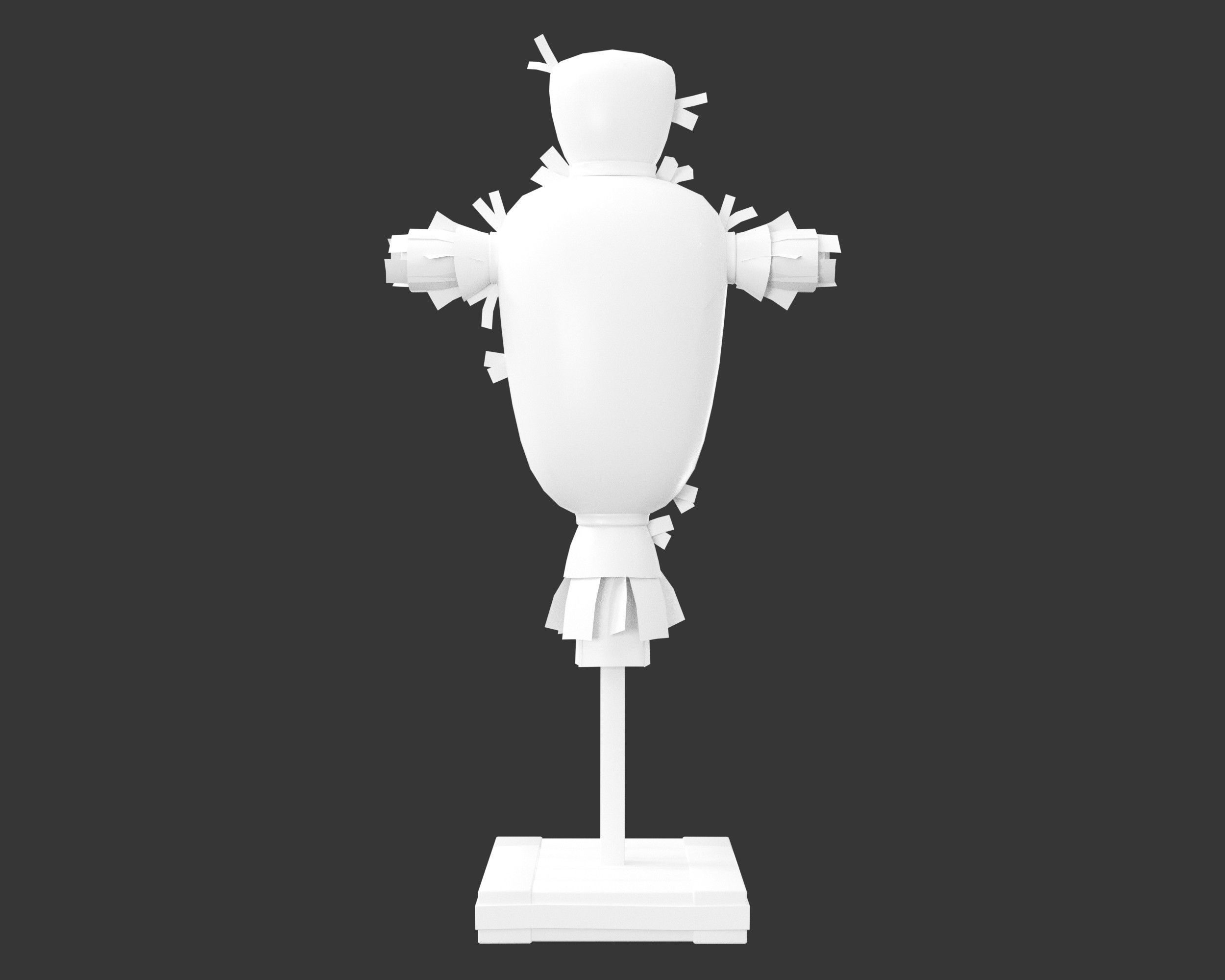 Medieval Training Dummy Hay Low-poly 3D model_9