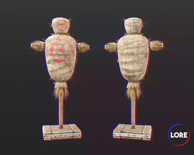 Medieval Training Dummy Hay Low-poly 3D model