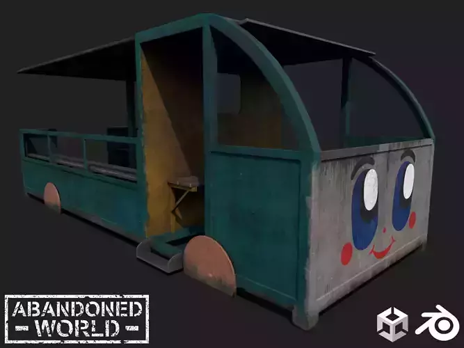 Old Children Car Low-poly 3D model