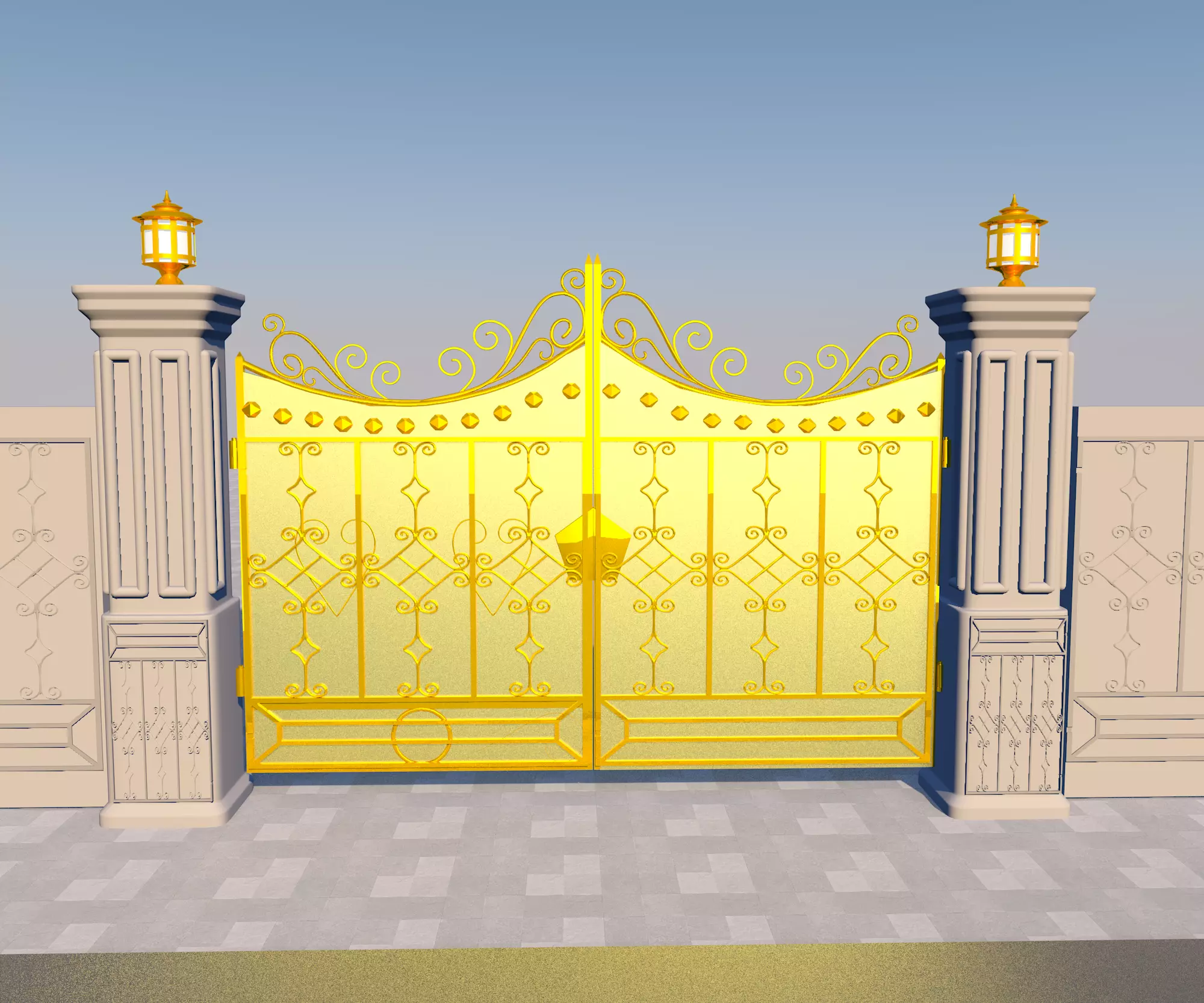Gate For a House 3D model_0