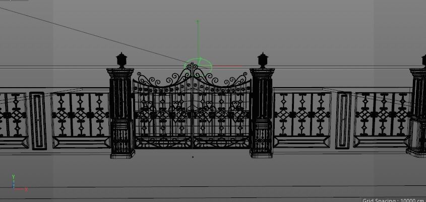 Gate For a House 3D model_5