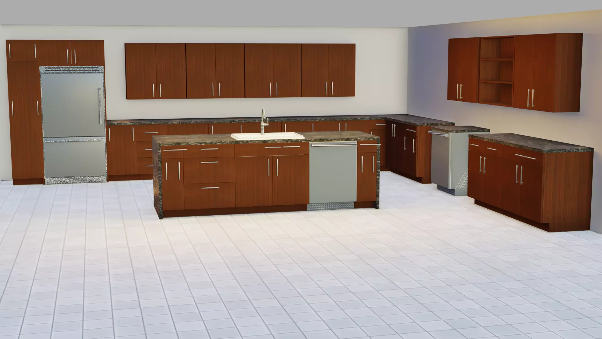 Simple kitchen desing 3D model