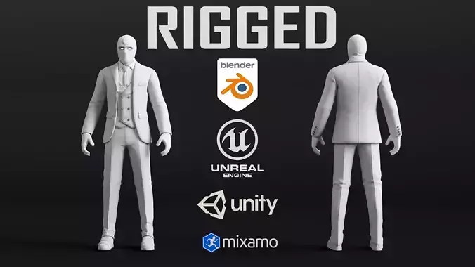 MrKnight IK-RIGGED 3D Character Model