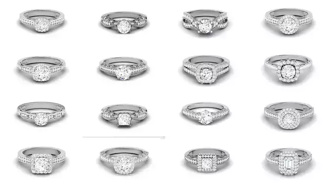 640 Solitaire Wedding Engagement Rings Collection 