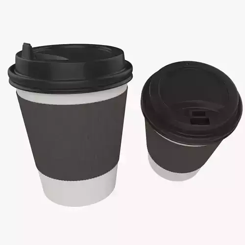 Paper Coffee Cup Large 8oz 250ml Low High Poly