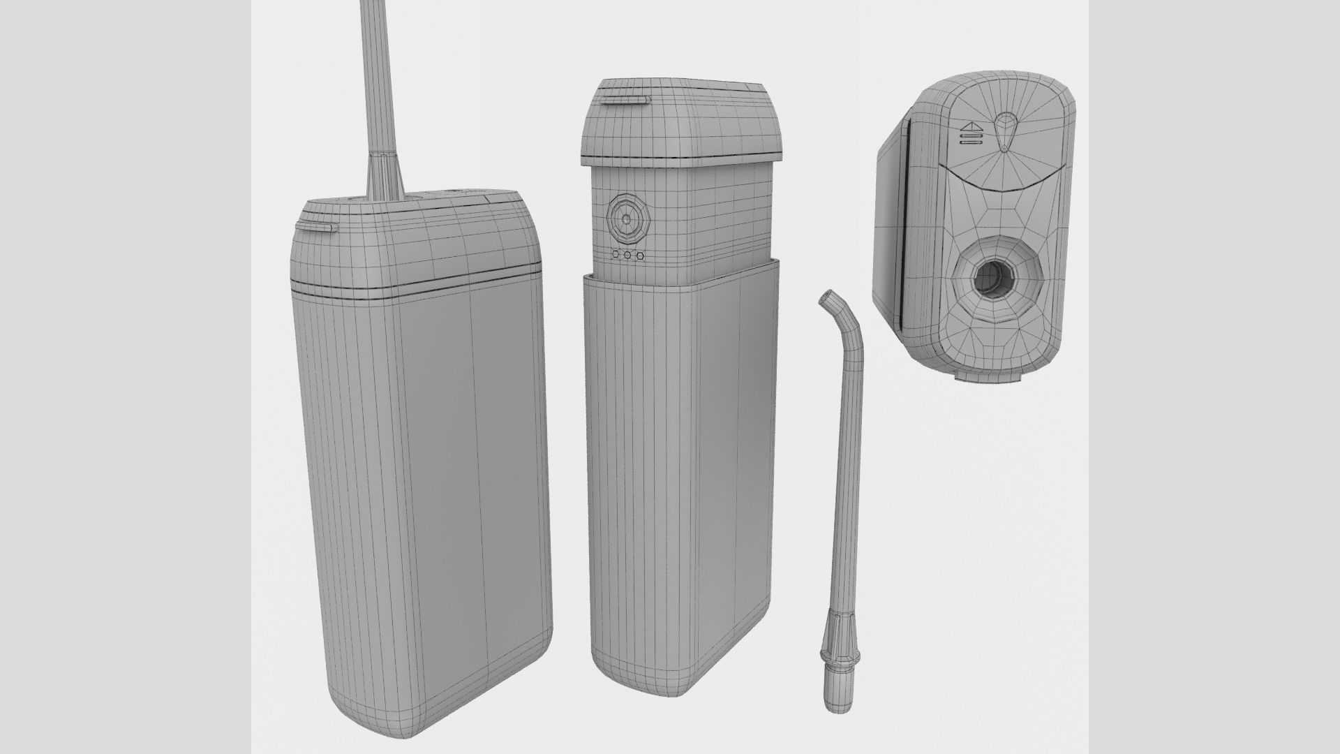 Water Flosser Oral Irrigator Low High Poly 3D model_15