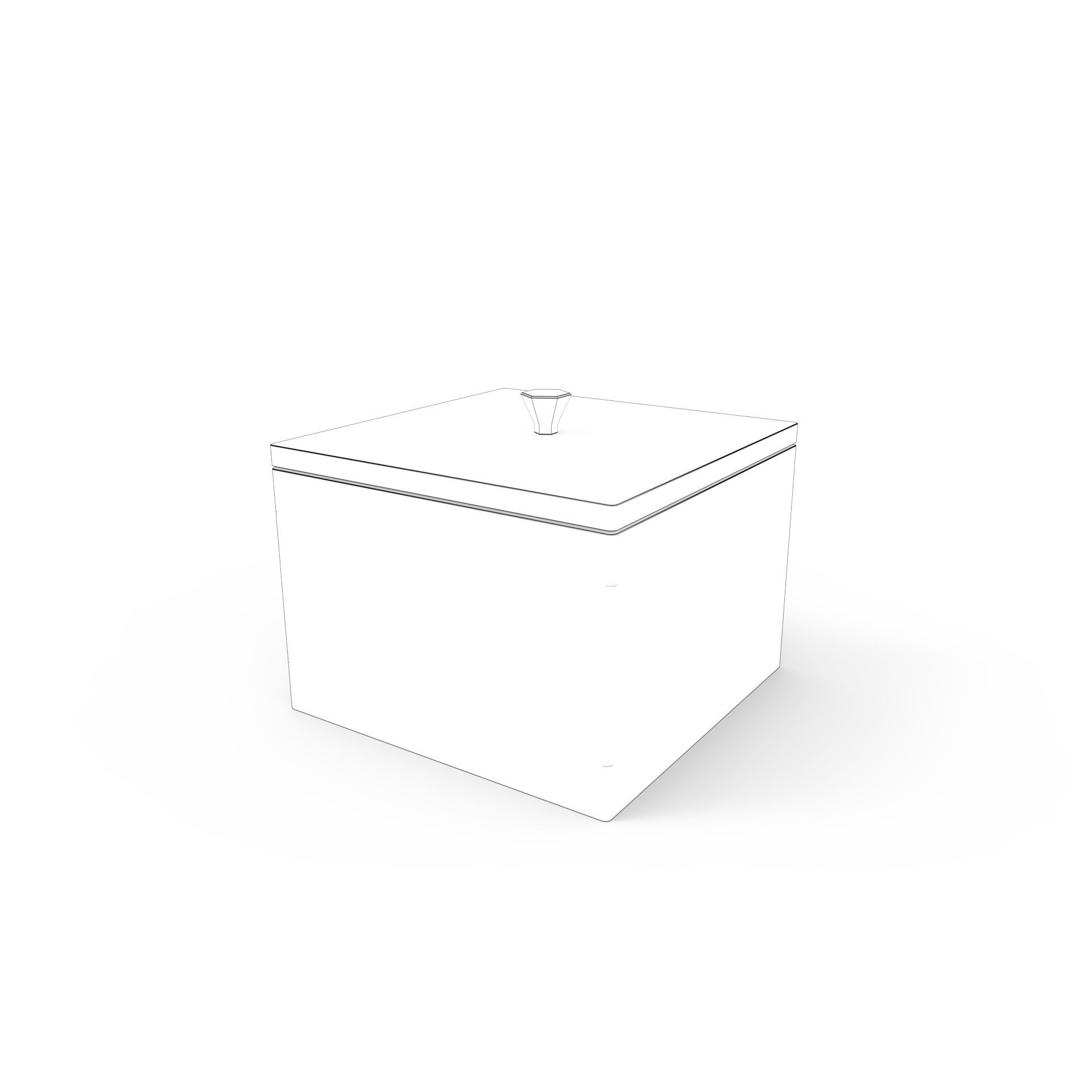 wooden box 3D model_2