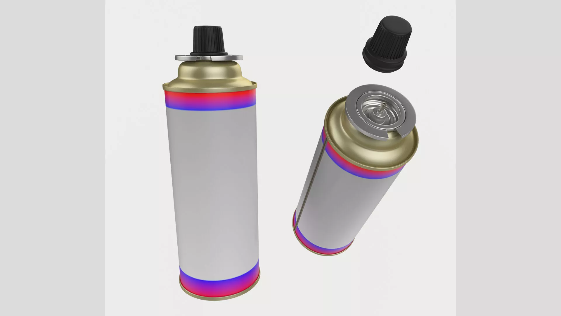 Camping Gas Portable Bottle Butane 220gr Low High Poly 3D model