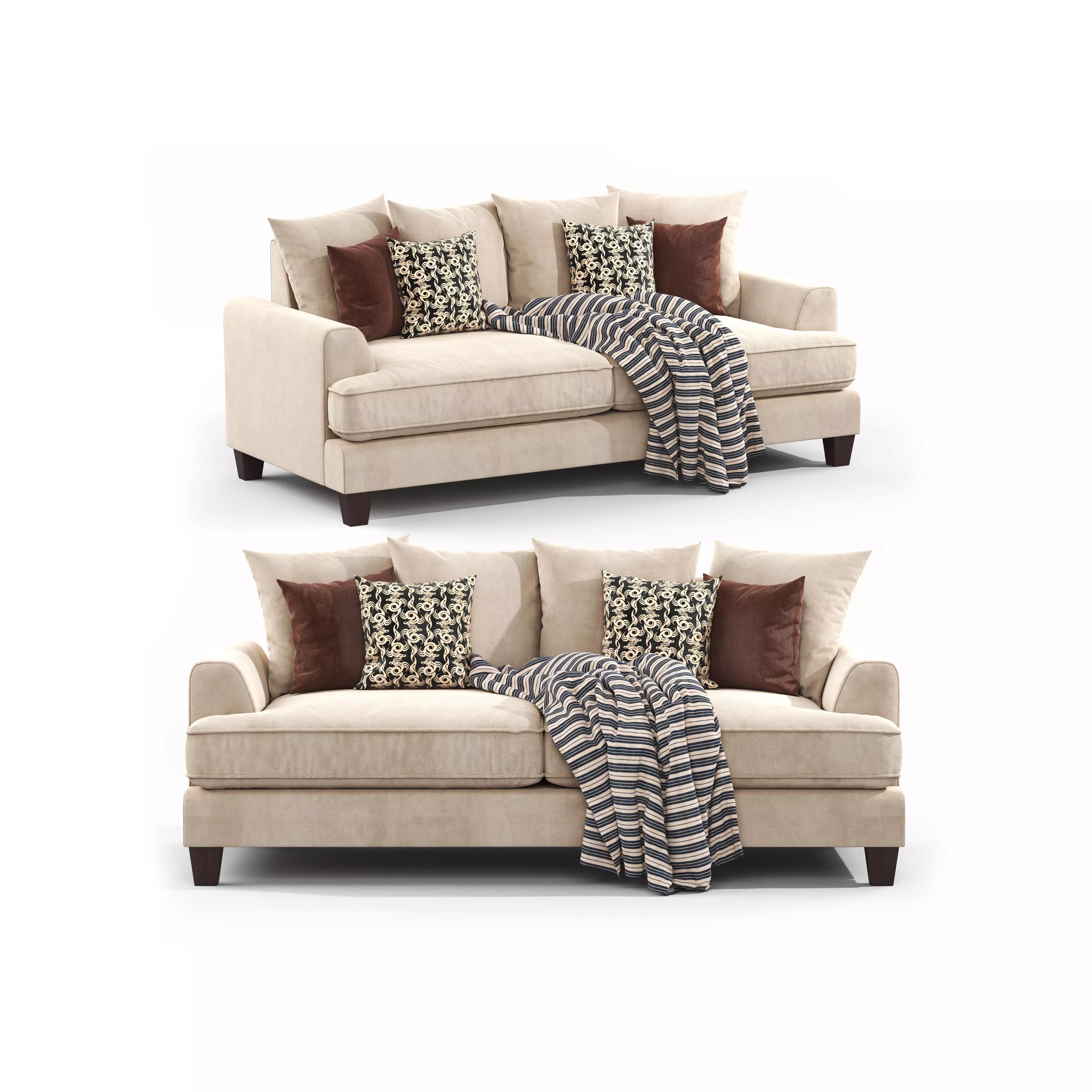 Elsie 3seater sofa 3D model_0