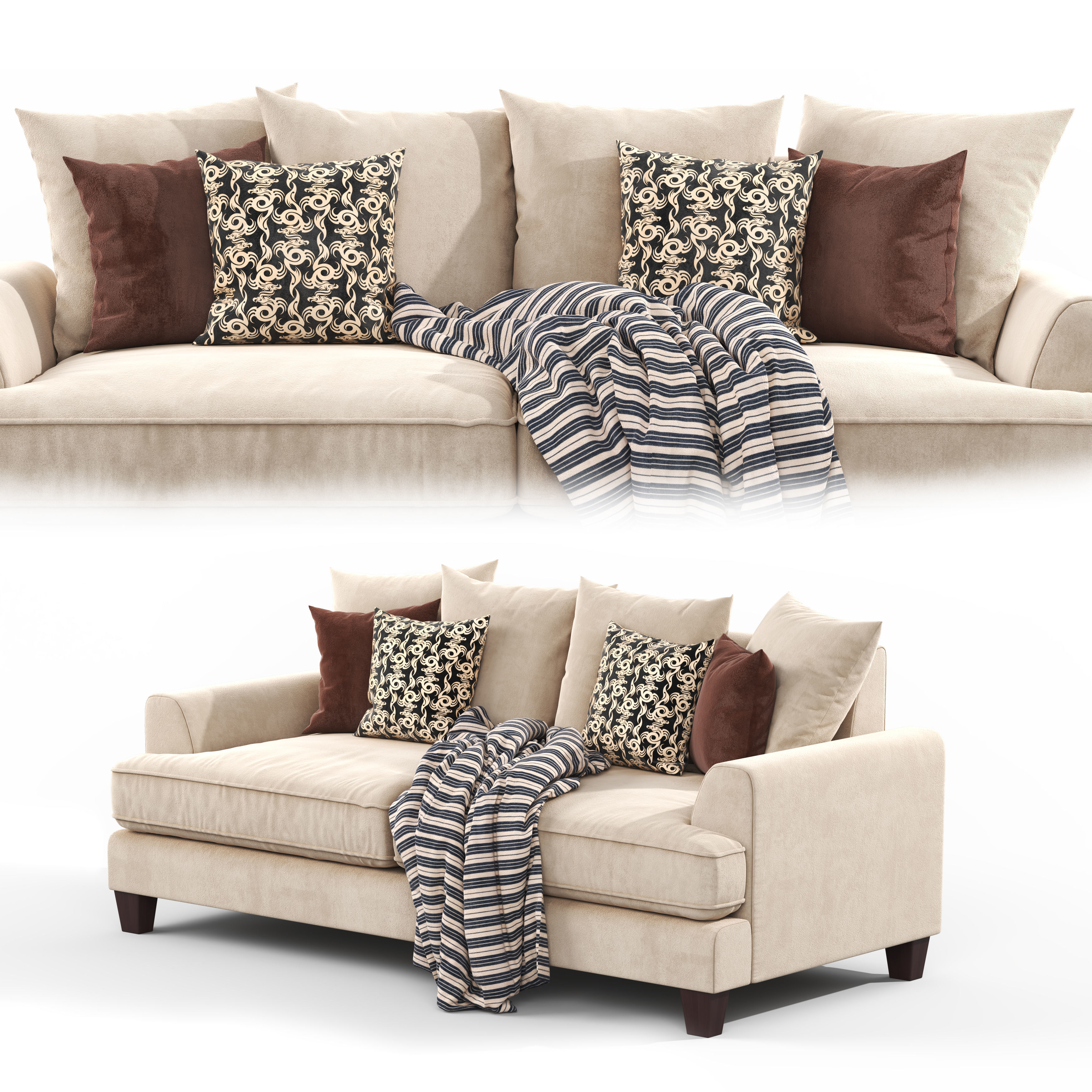Elsie 3seater sofa 3D model_1