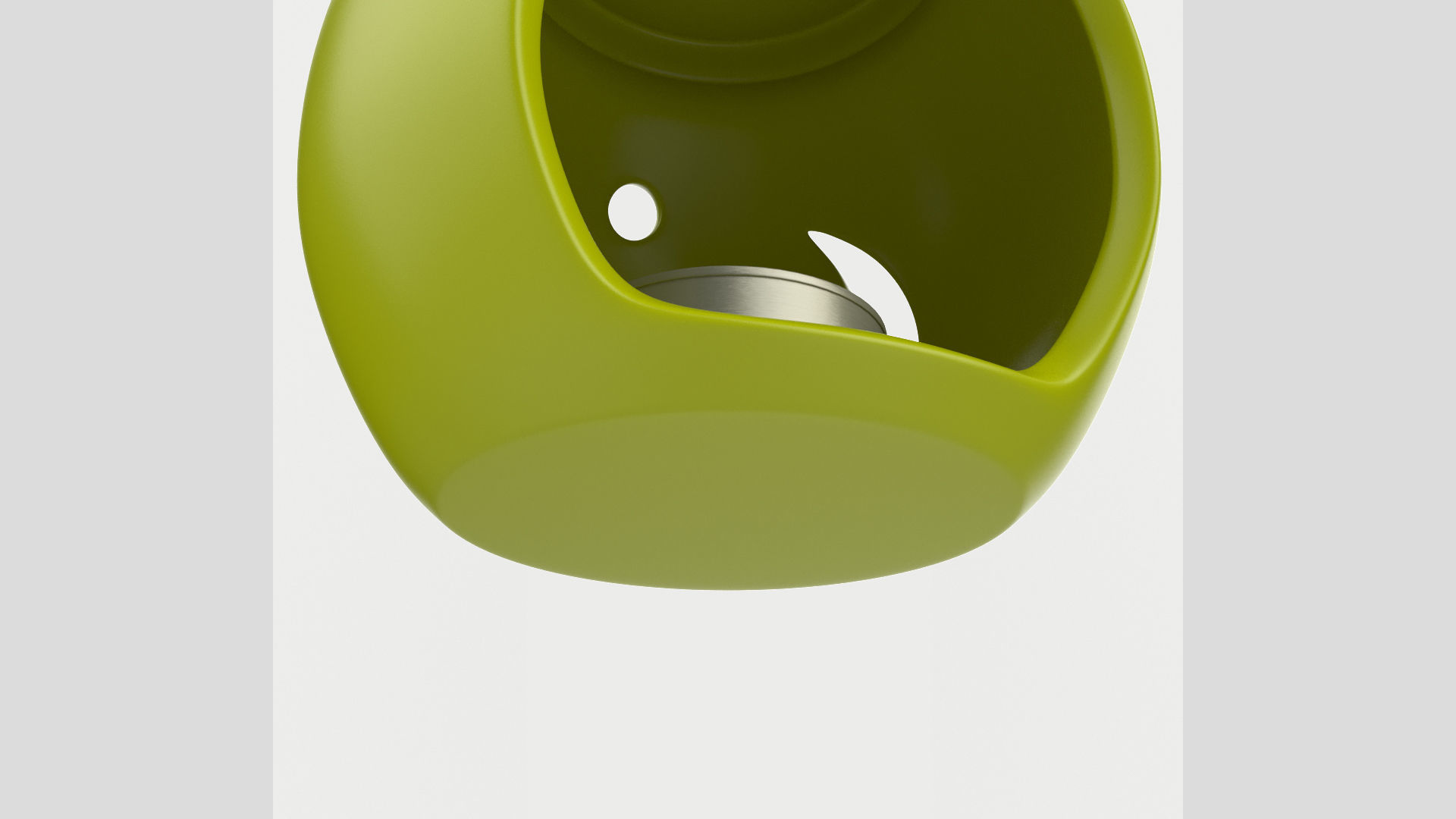 Ceramic Aroma Lamp with Candle Low High Poly 3D model_9