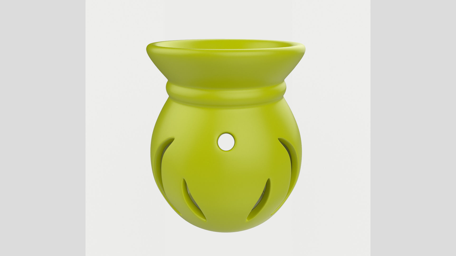 Ceramic Aroma Lamp with Candle Low High Poly 3D model_6