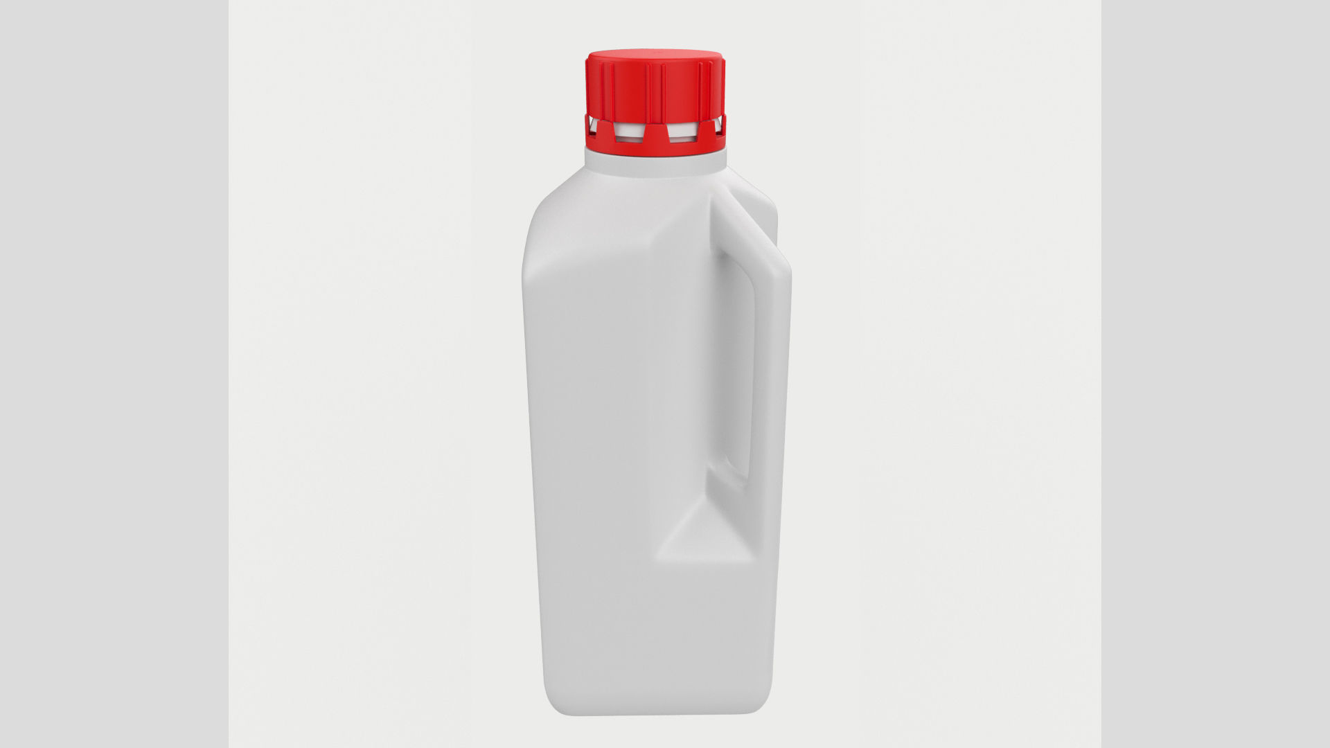 1L 34oz Square Bottle with Handle Low High Poly  3D model_2
