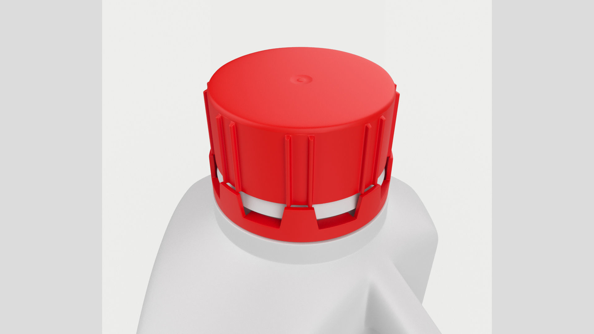 1L 34oz Square Bottle with Handle Low High Poly  3D model_4