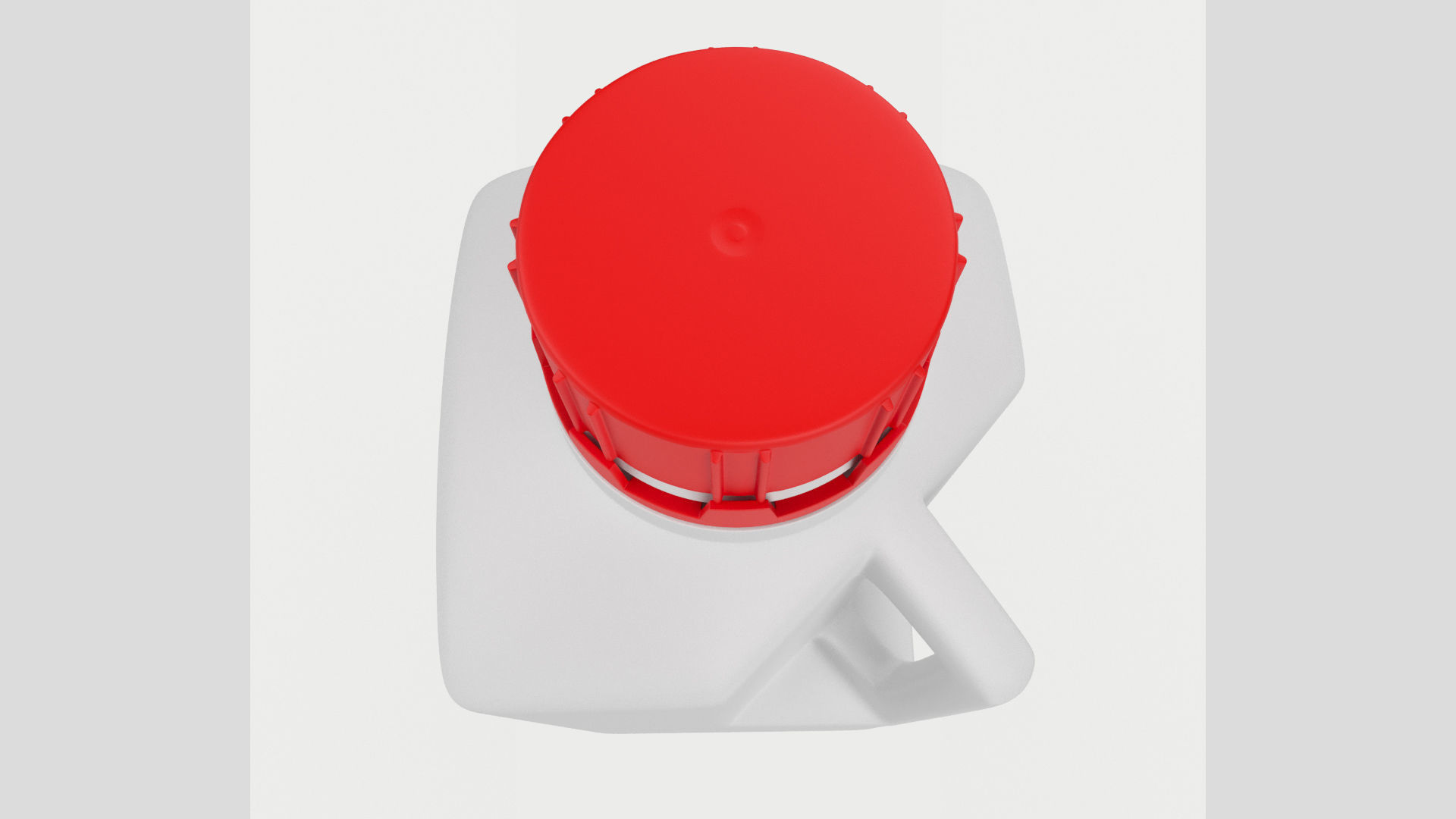 1L 34oz Square Bottle with Handle Low High Poly  3D model_6