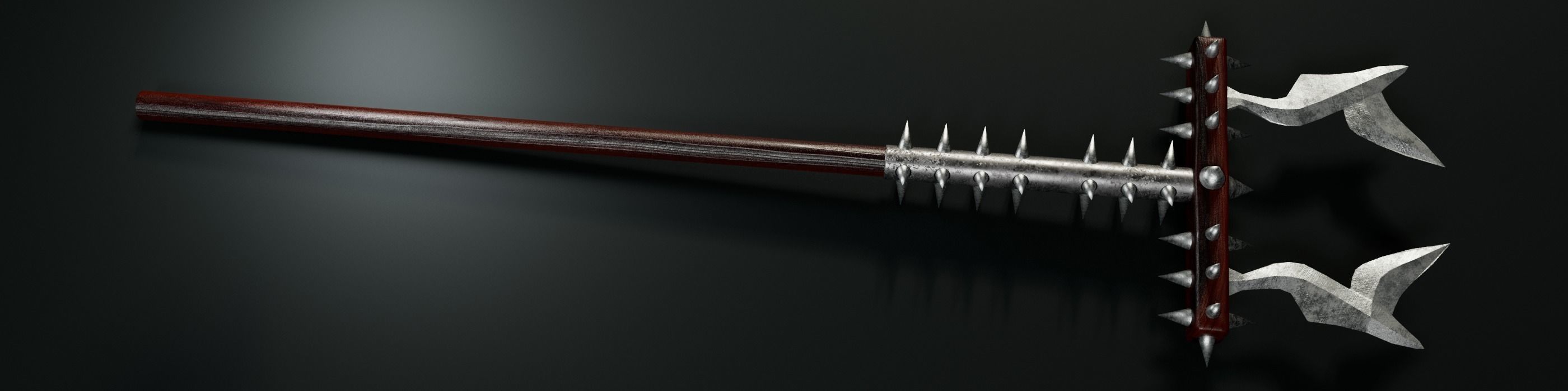 4 Ninja Weapons pack Low-poly 3D model_5