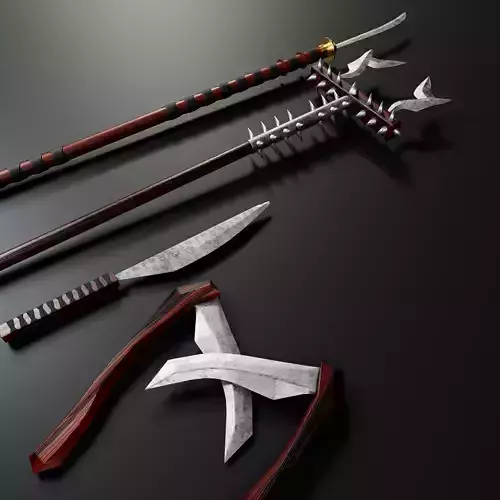4 Ninja Weapons pack