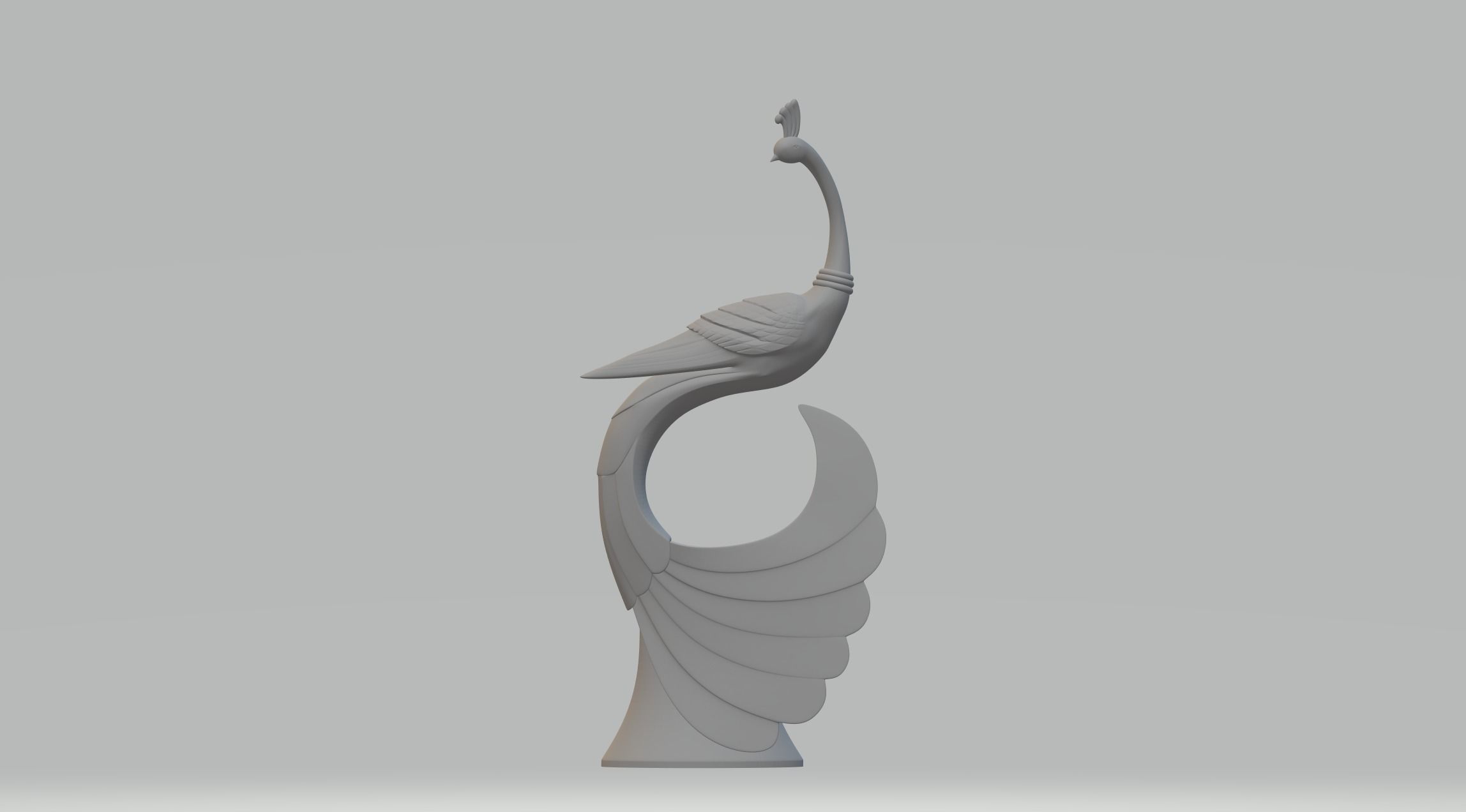 Peacock Ornament 3D Model 3D print model_1