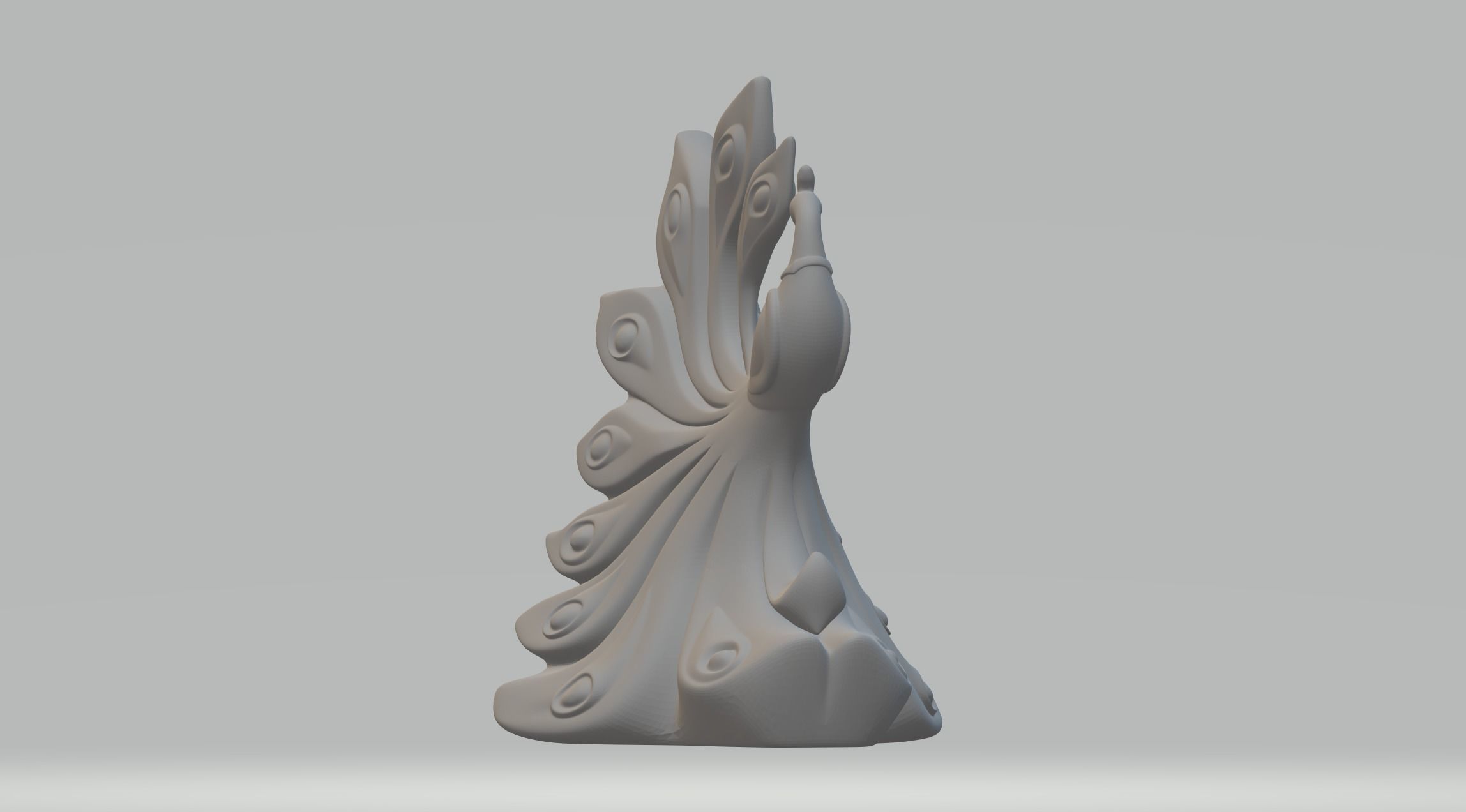 Peacock Ornament 3D Model 3D print model_8
