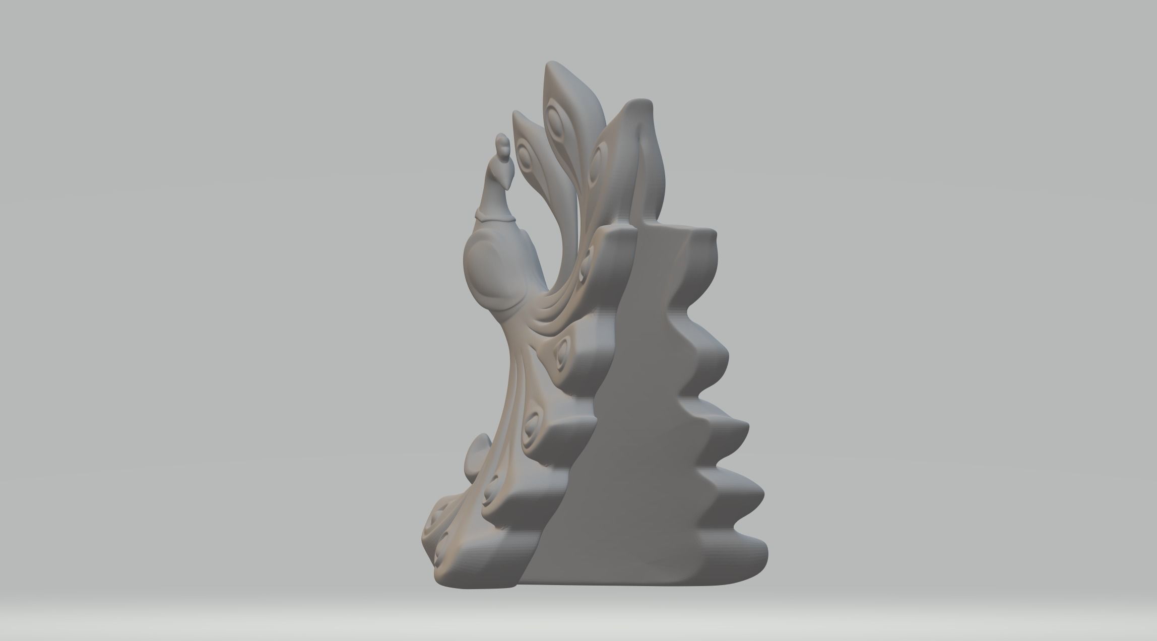 Peacock Ornament 3D Model 3D print model_6