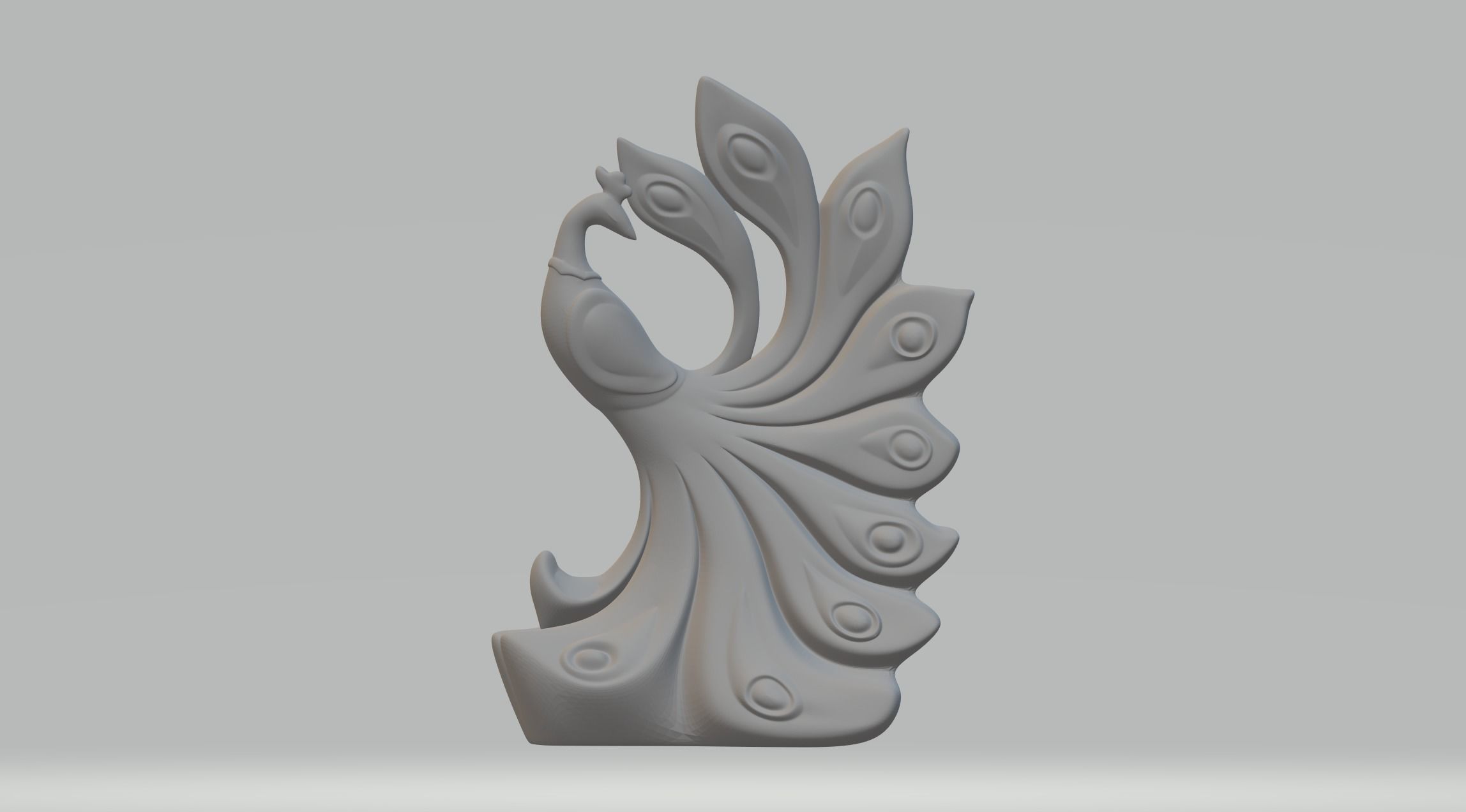 Peacock Ornament 3D Model 3D print model_5